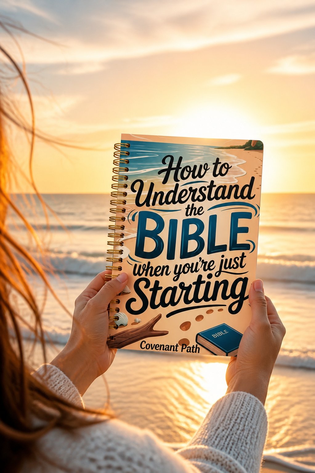 Holding How to Understand the Bible at sunrise