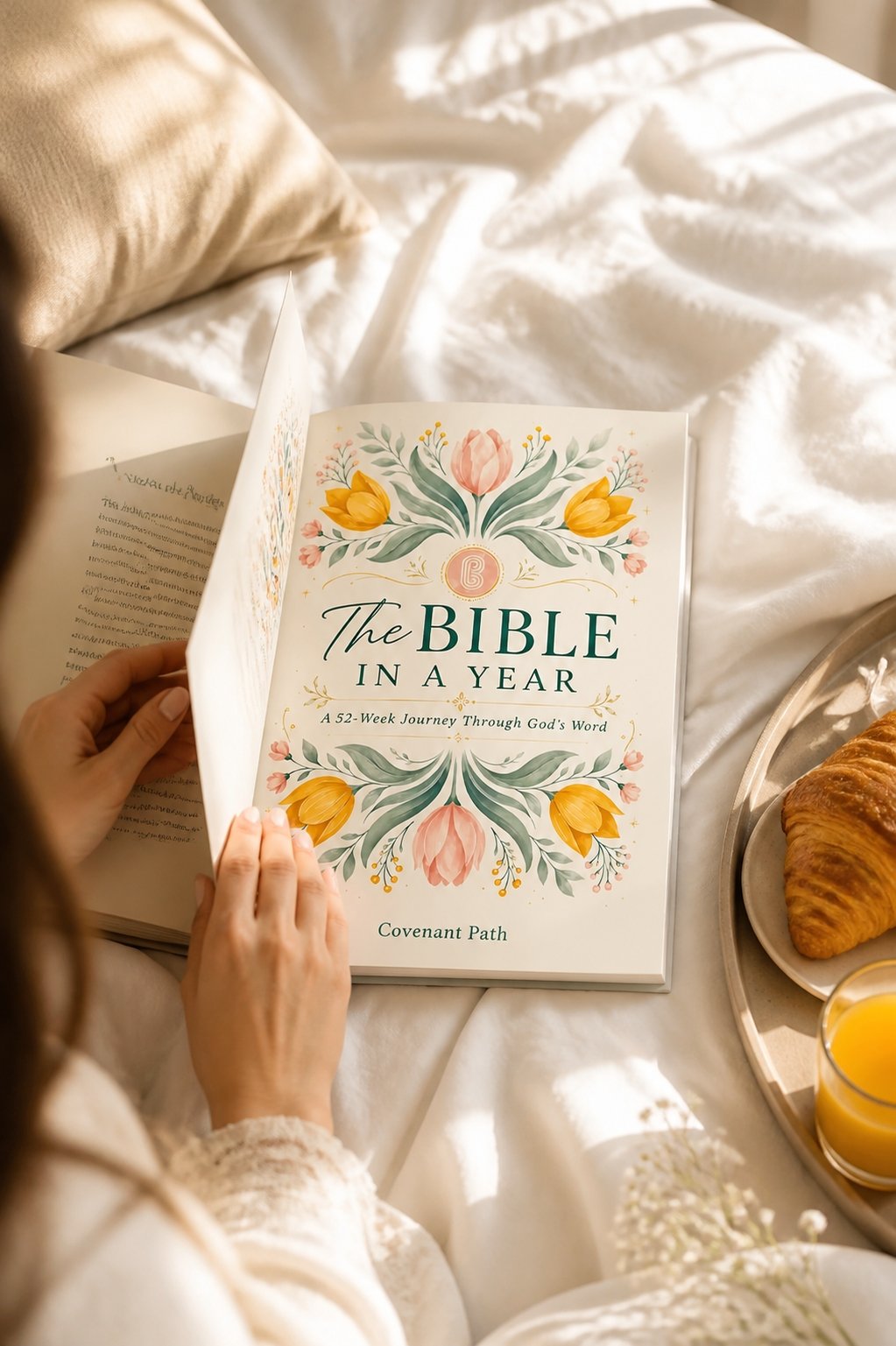 Reading The Bible in a Year over breakfast in bed