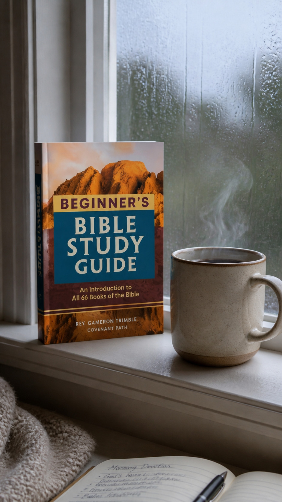 Beginner's Bible Study Guide by a window