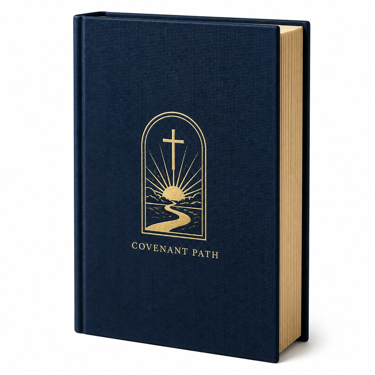 Bible Study Guides, navy linen hardcover with a gold foil crest